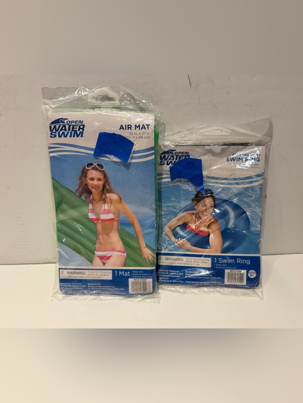 Open Water Swim Inflatable Air Mat & Swim Ring Set